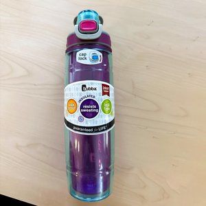 bubba Flo Duo Insulated Plastic Water Bottle with Chug Lid Pink Fusion, 24 fl oz